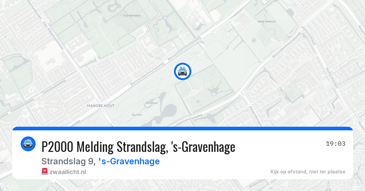 P2000 Melding Strandslag, 's-Gravenhage — 5 apr 2026