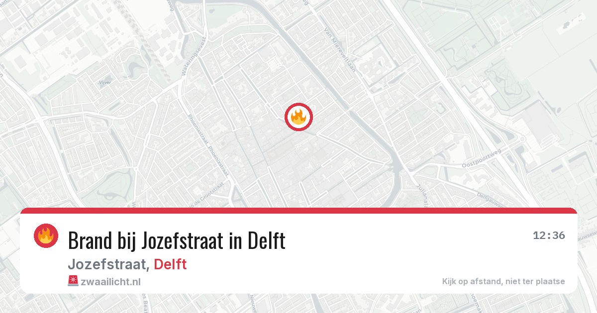 Brand bij Jozefstraat in Delft — 5 jul 2026
