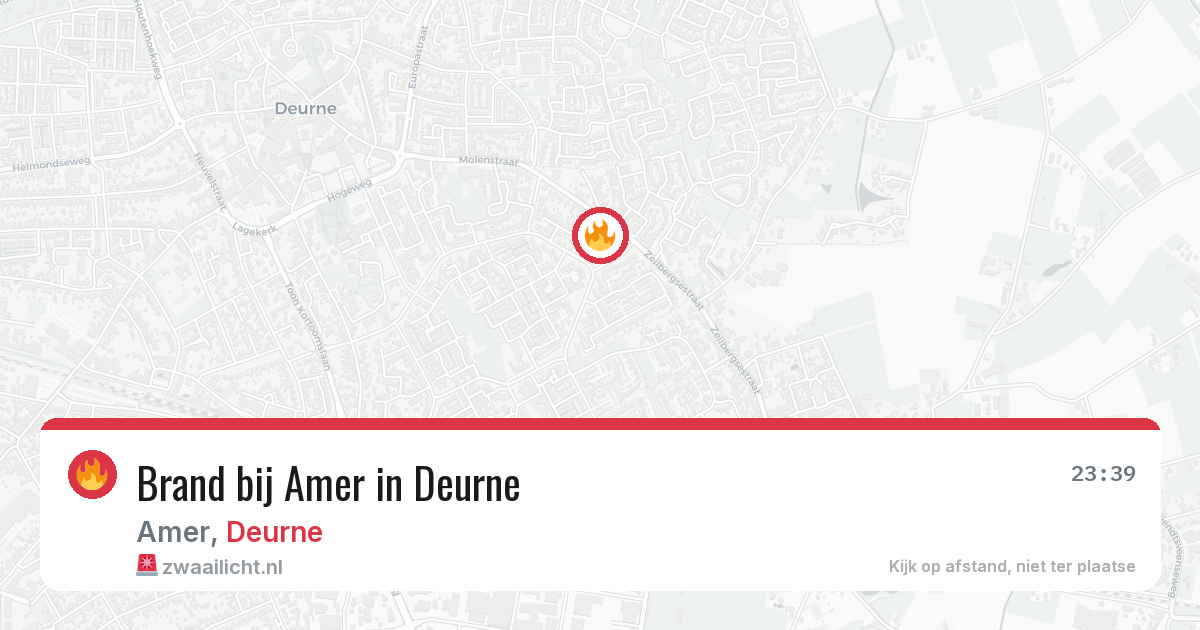 Brand bij Amer in Deurne — 19 mrt 2026