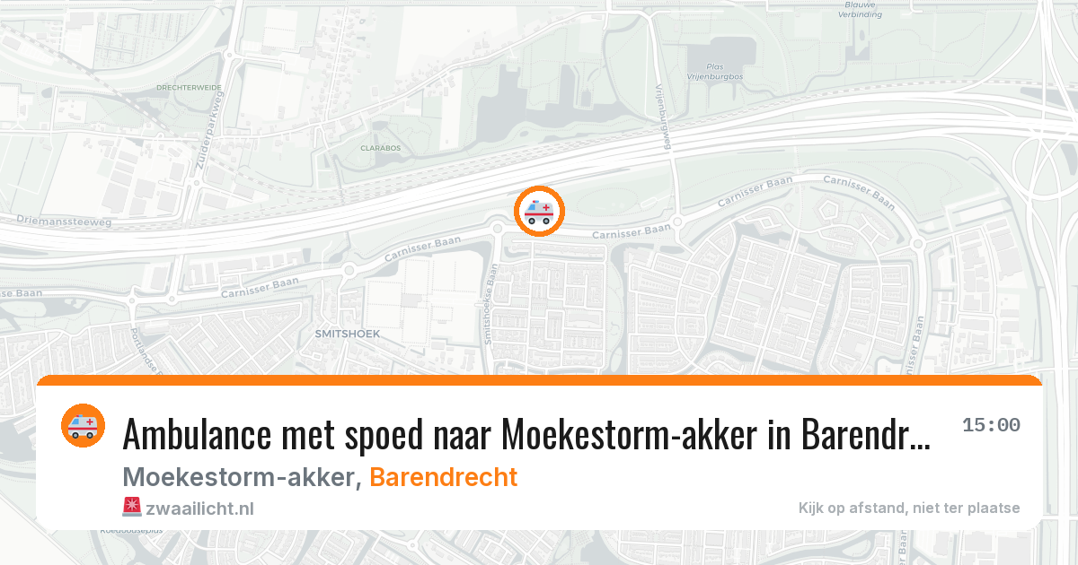 Ambulance met spoed naar Moekestorm-akker in Barendrecht — 17 jul 2026