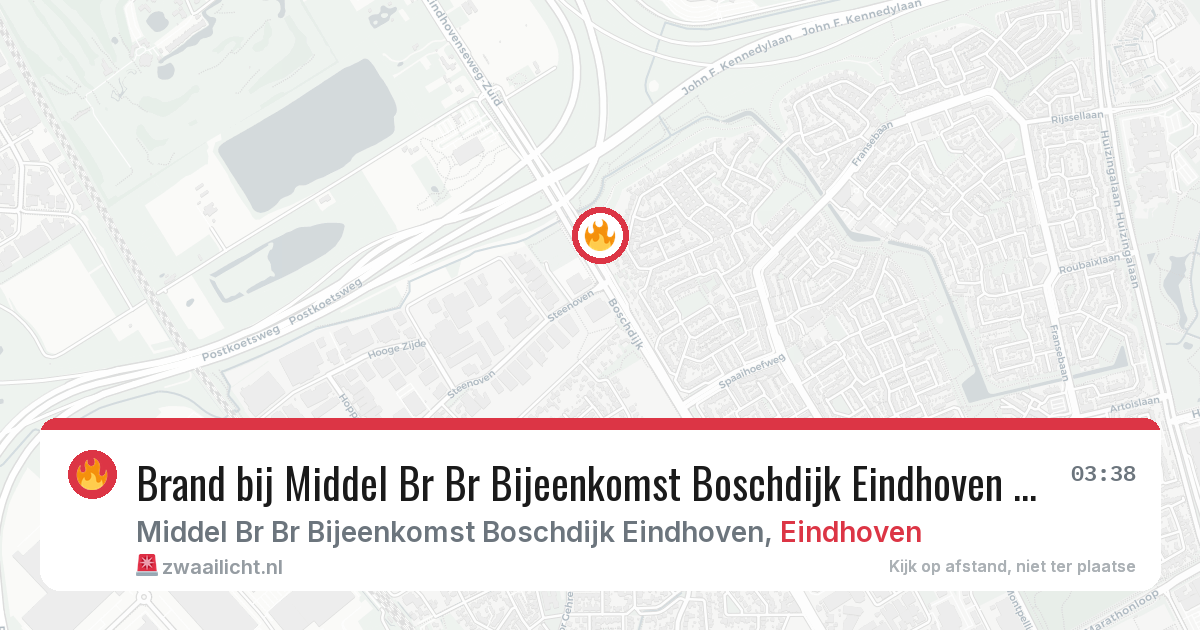Brand bij Middel Br Br Bijeenkomst Boschdijk Eindhoven in Eindhoven — 4 jul 2026