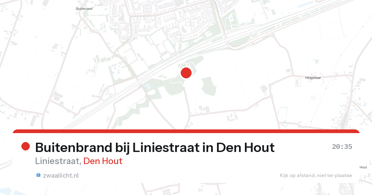 Buitenbrand bij Liniestraat in Den Hout — 27 aug 2026