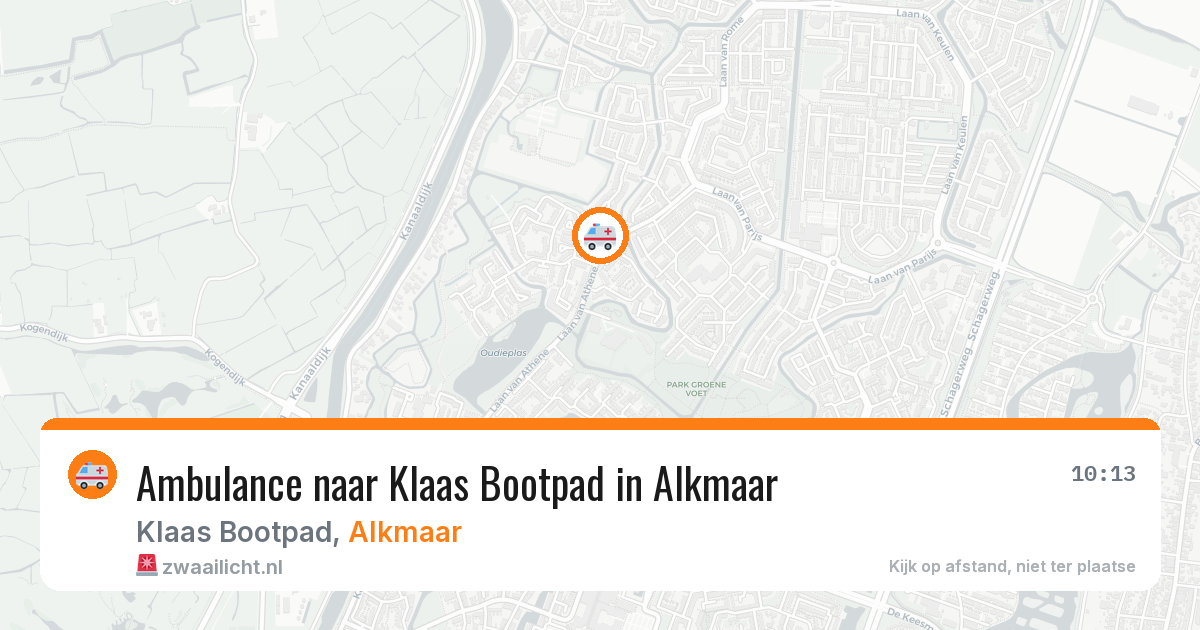 Ambulance naar Klaas Bootpad in Alkmaar — 17 mrt 2026