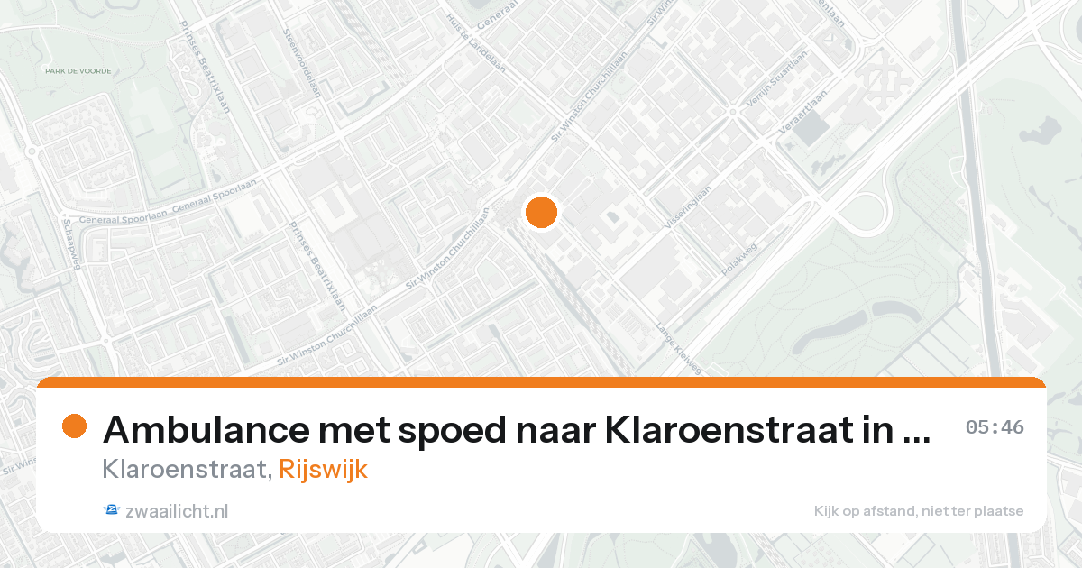 Ambulance met spoed naar Klaroenstraat in Rijswijk — 18 aug 2026