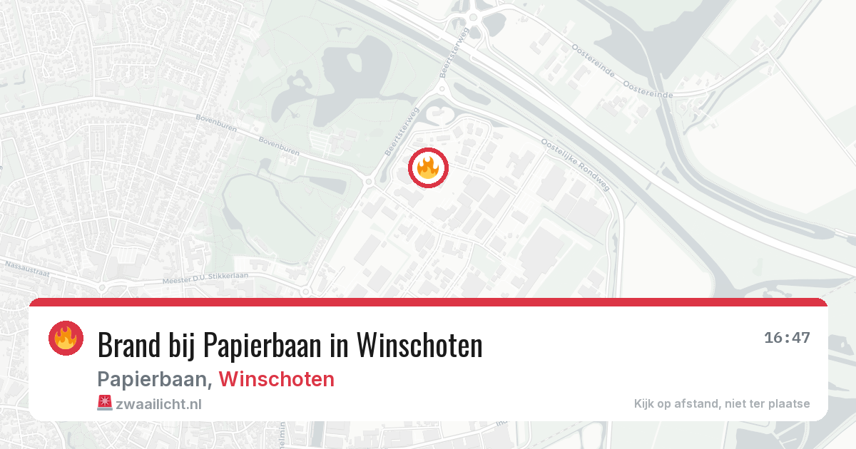 Brand bij Papierbaan in Winschoten — 20 jun 2026