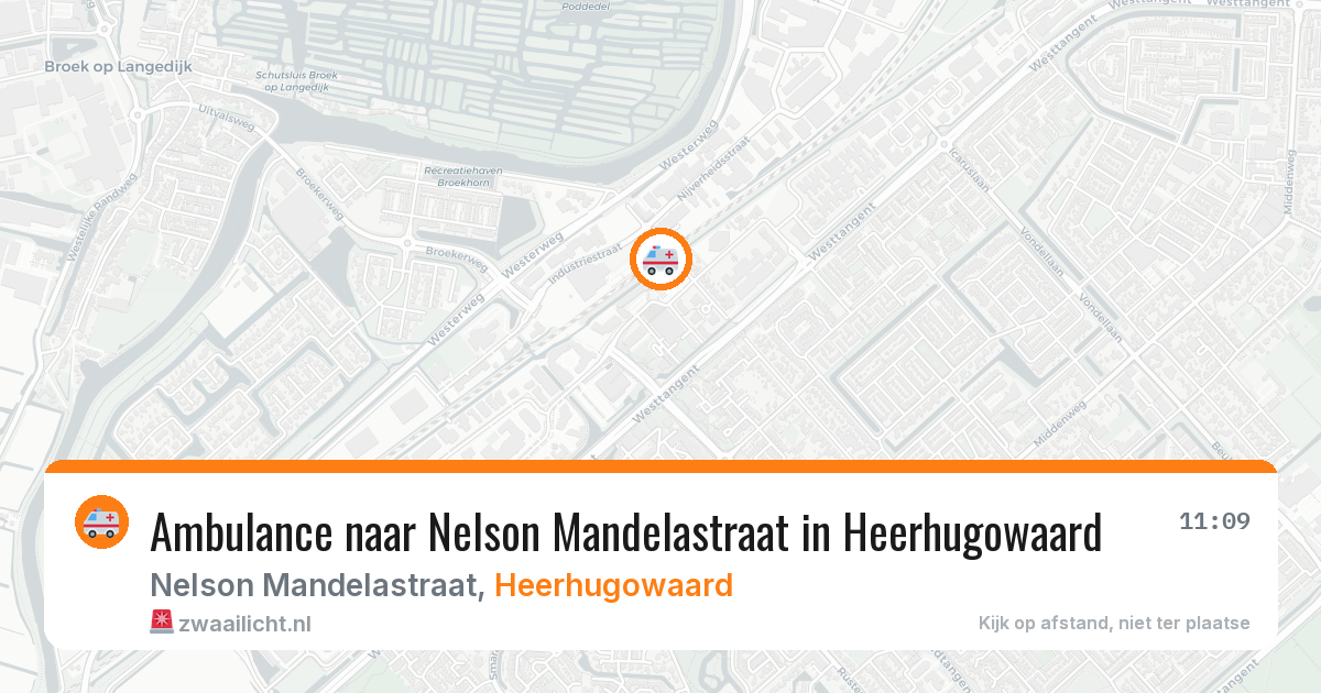 Ambulance naar Nelson Mandelastraat in Heerhugowaard — 8 aug 2026