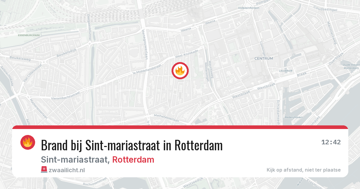Brand bij Sint-mariastraat in Rotterdam — 30 mei 2026