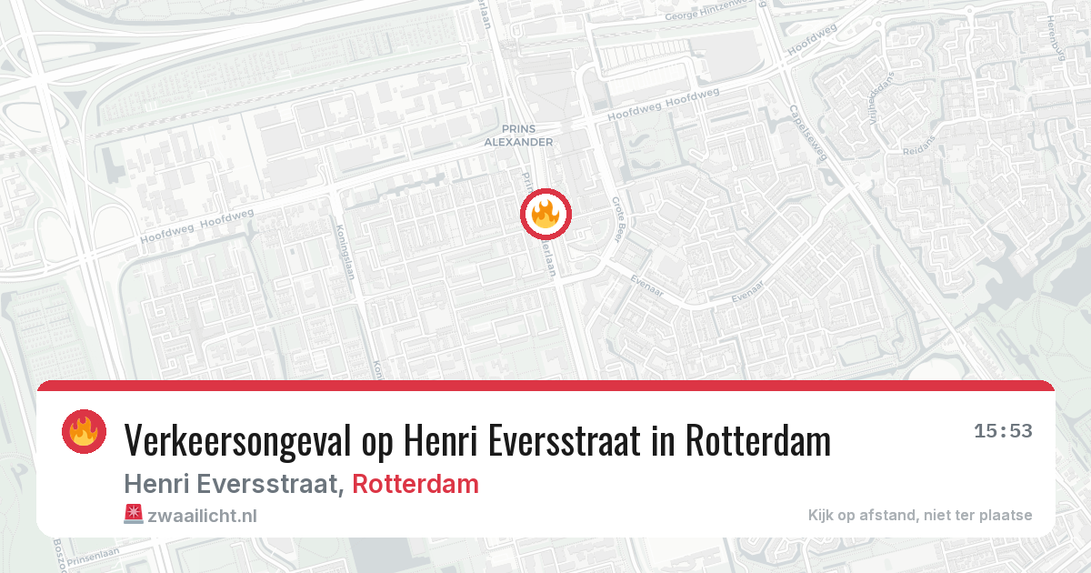 Verkeersongeval op Henri Eversstraat in Rotterdam — 10 jun 2026