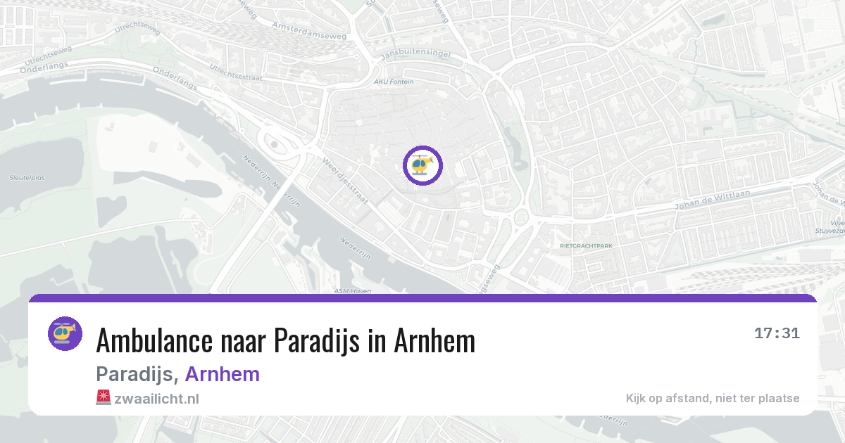 Ambulance naar Paradijs in Arnhem — 8 jul 2026