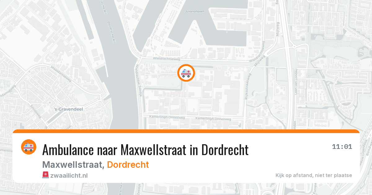 Ambulance naar Maxwellstraat in Dordrecht — 19 feb 2026