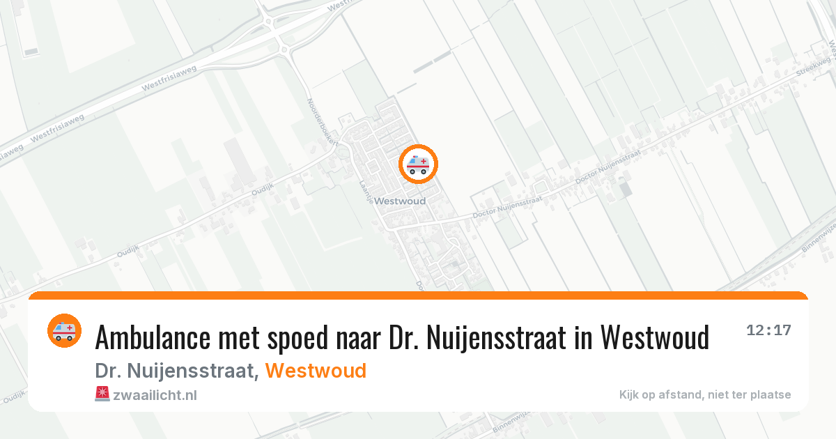 Ambulance met spoed naar Dr. Nuijensstraat in Westwoud — 13 jul 2026