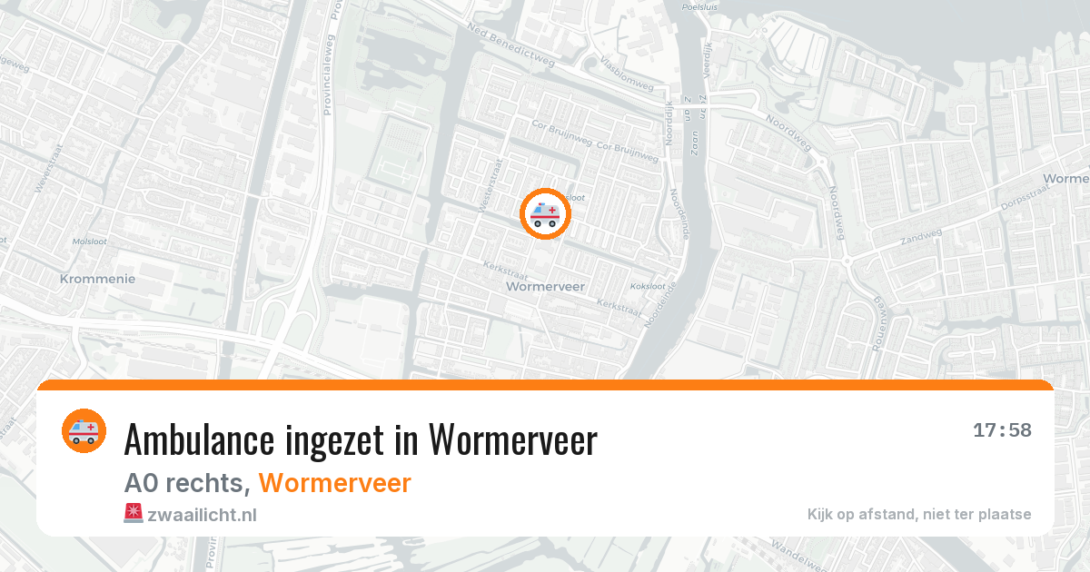 Ambulance ingezet in Wormerveer — 27 mei 2026