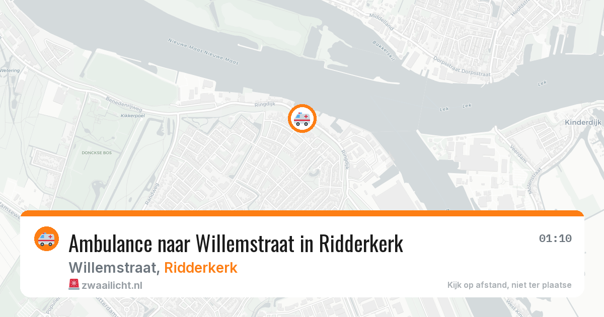 Ambulance naar Willemstraat in Ridderkerk — 17 mei 2026