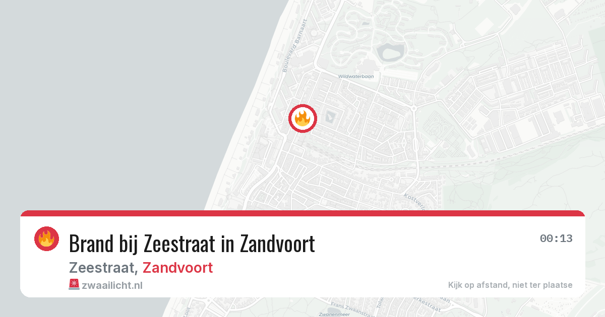 Brand bij Zeestraat in Zandvoort — 3 apr 2026