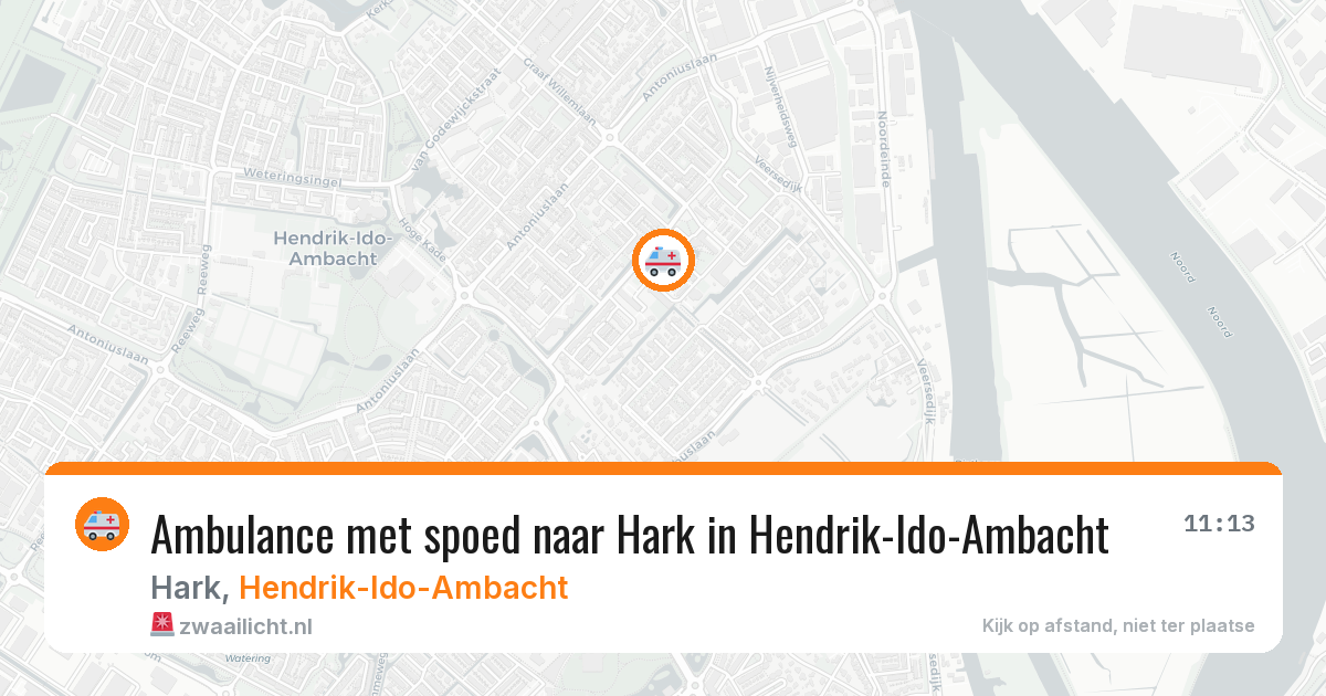 Ambulance met spoed naar Hark in Hendrik-Ido-Ambacht — 11 jun 2026