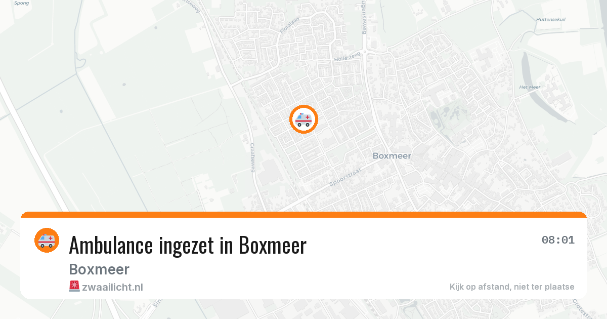 Ambulance ingezet in Boxmeer — 11 aug 2026