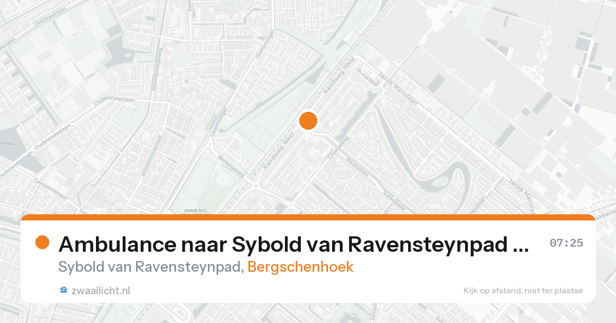 Ambulance naar Sybold van Ravensteynpad in Bergschenhoek — 17 aug 2026