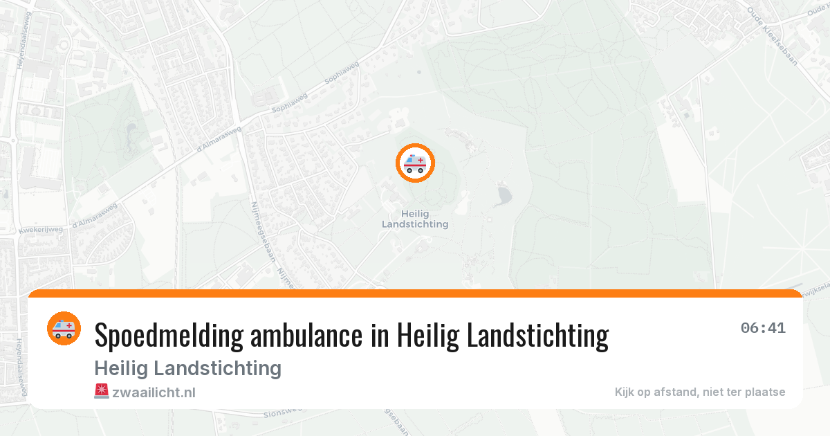 Spoedmelding ambulance in Heilig Landstichting — 31 mei 2026