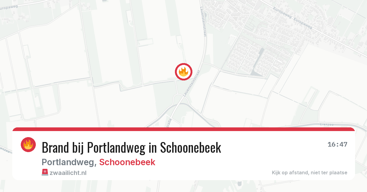 Brand bij Portlandweg in Schoonebeek — 24 mei 2026