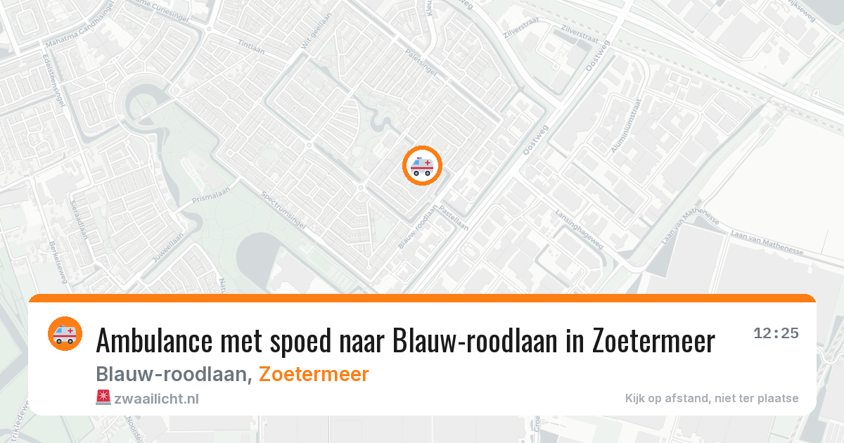 Ambulance met spoed naar Blauw-roodlaan in Zoetermeer — 22 jun 2026