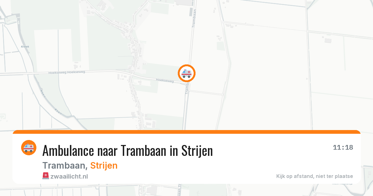 Ambulance naar Trambaan in Strijen — 23 mei 2026