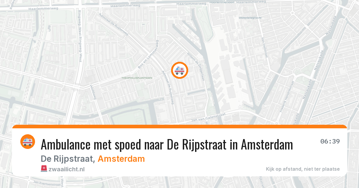 Ambulance met spoed naar De Rijpstraat in Amsterdam — 30 mrt 2026