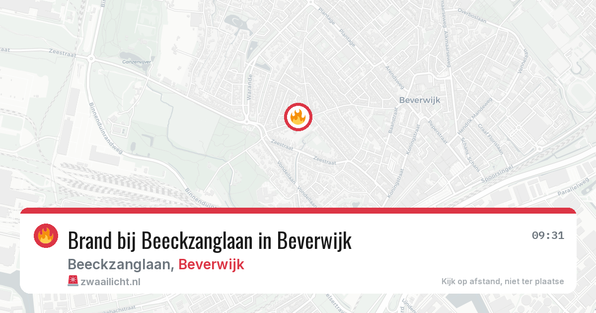 Brand bij Beeckzanglaan in Beverwijk — 23 jul 2026