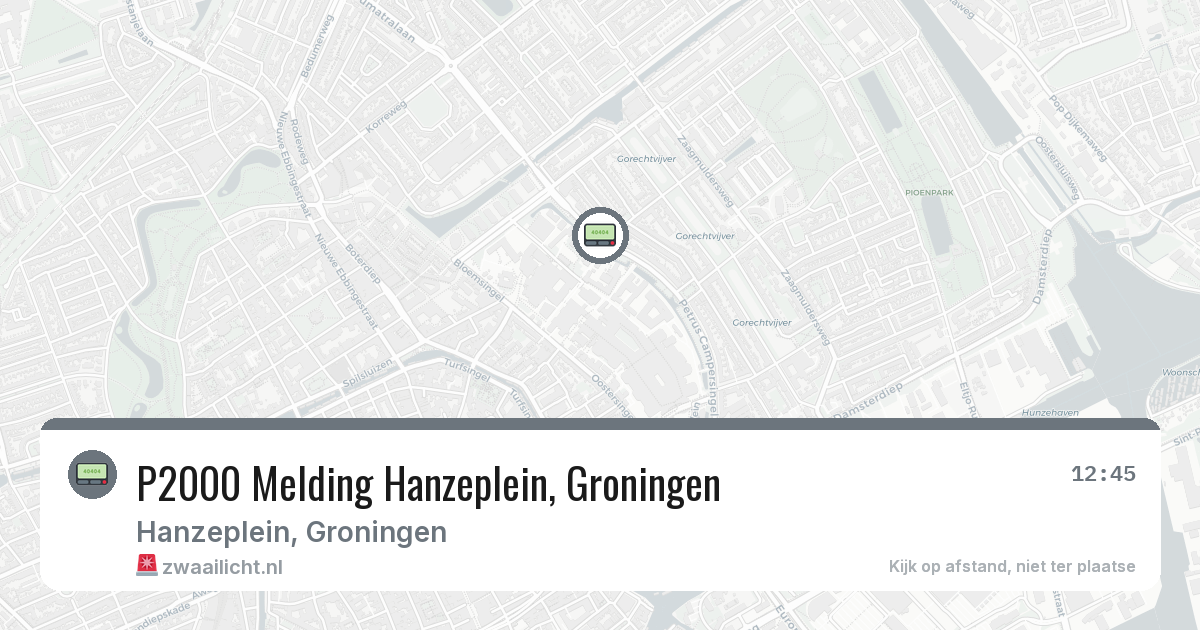P2000 Melding Hanzeplein, Groningen — 23 jun 2026