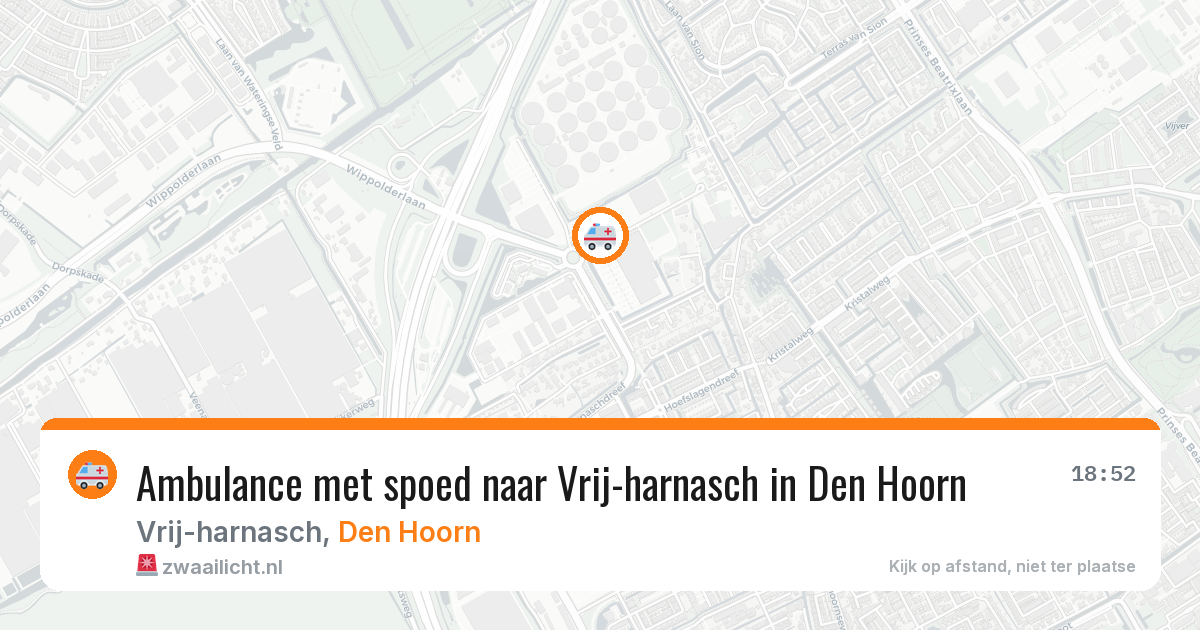 Ambulance met spoed naar Vrij-harnasch in Den Hoorn — 26 mrt 2026