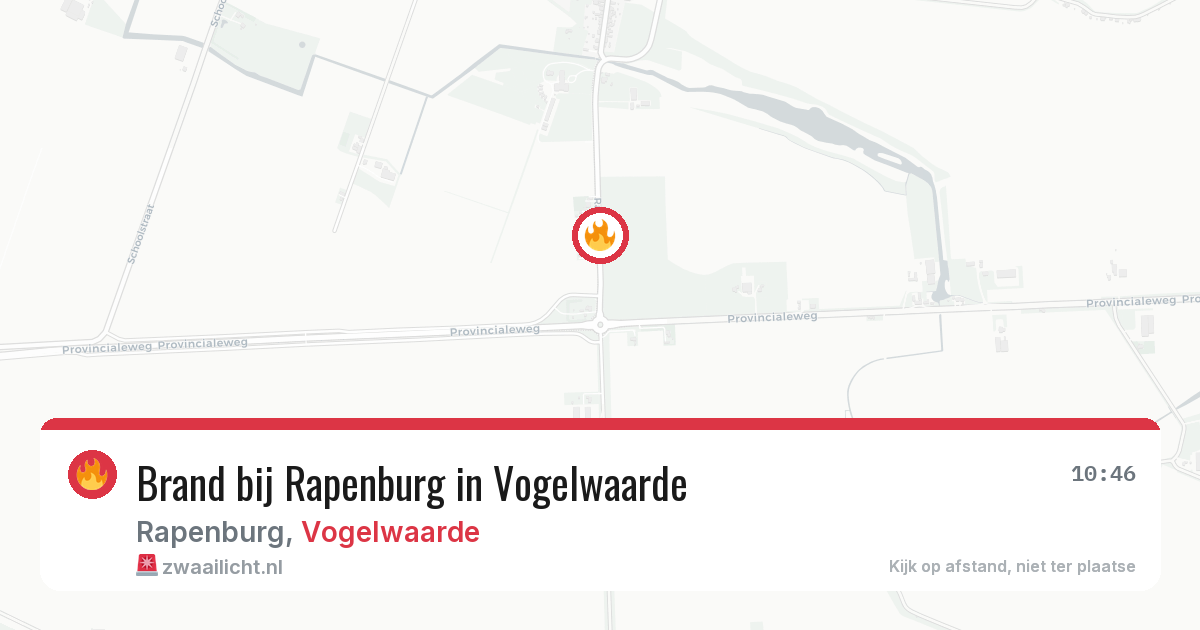 Brand bij Rapenburg in Vogelwaarde — 17 mrt 2026