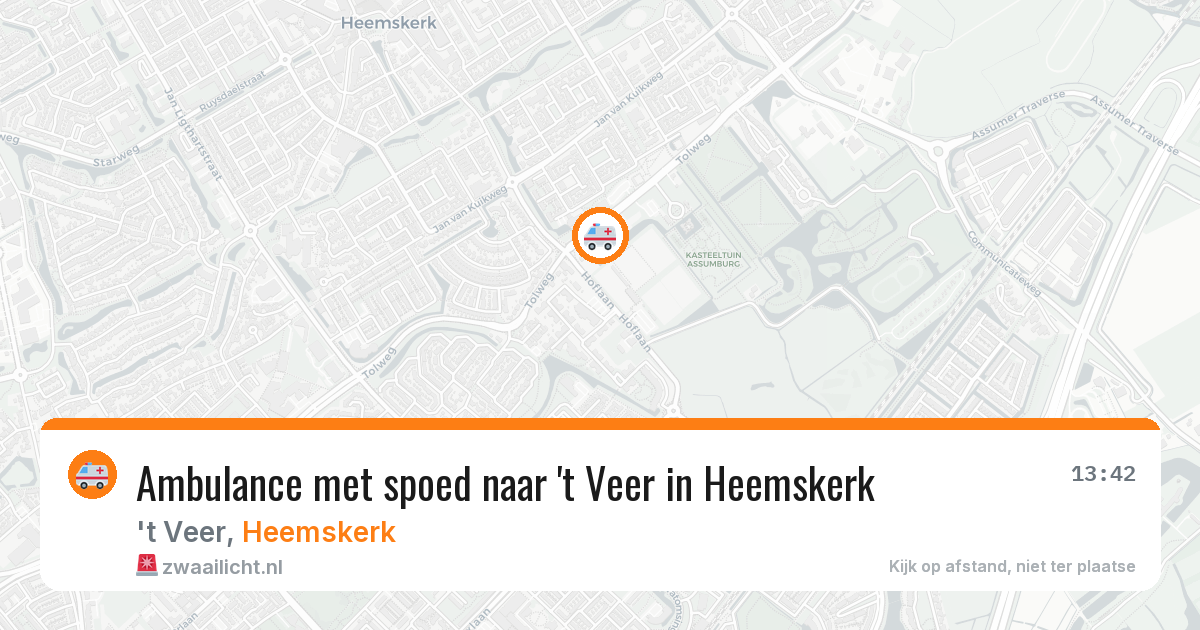 Ambulance met spoed naar 't Veer in Heemskerk — 30 jun 2026