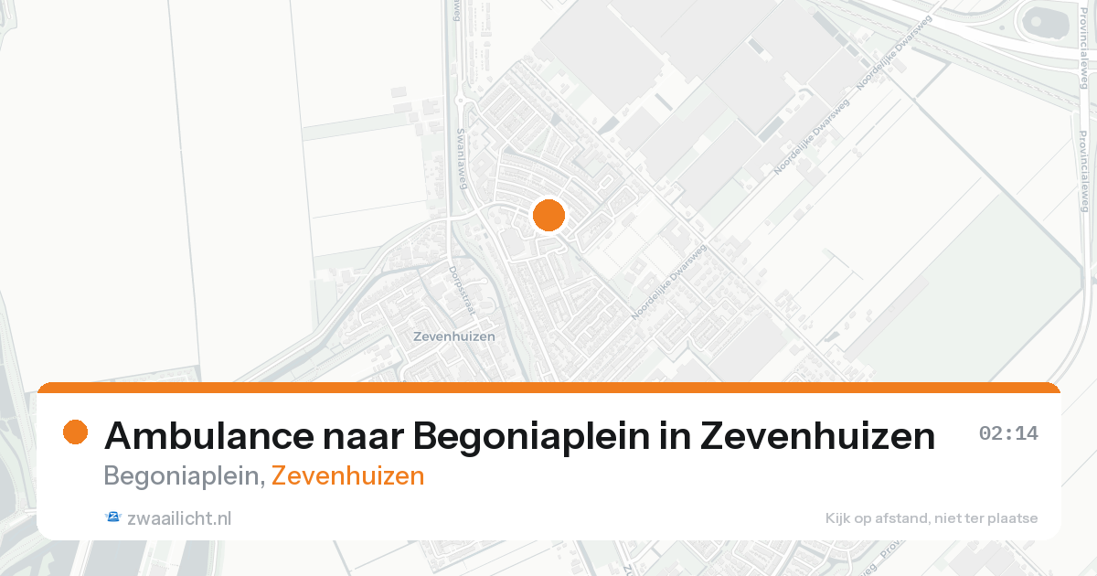 Ambulance naar Begoniaplein in Zevenhuizen — 20 aug 2026