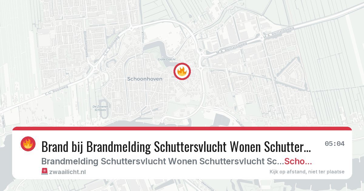 Brand bij Brandmelding Schuttersvlucht Wonen Schuttersvlucht Schoonhoven in Schoonhoven — 27 apr 2026