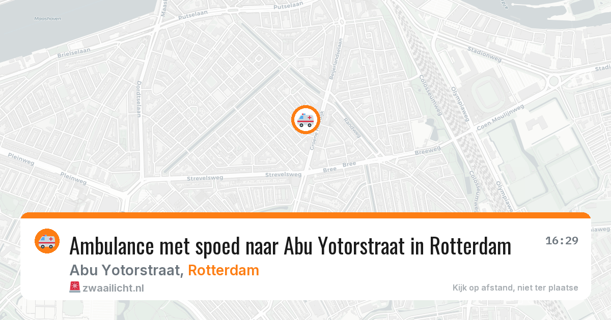 Ambulance met spoed naar Abu Yotorstraat in Rotterdam — 25 jun 2026