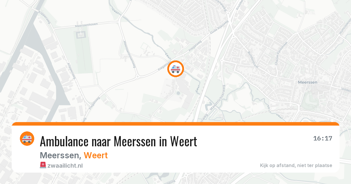 Ambulance naar Meerssen in Weert — 1 aug 2026