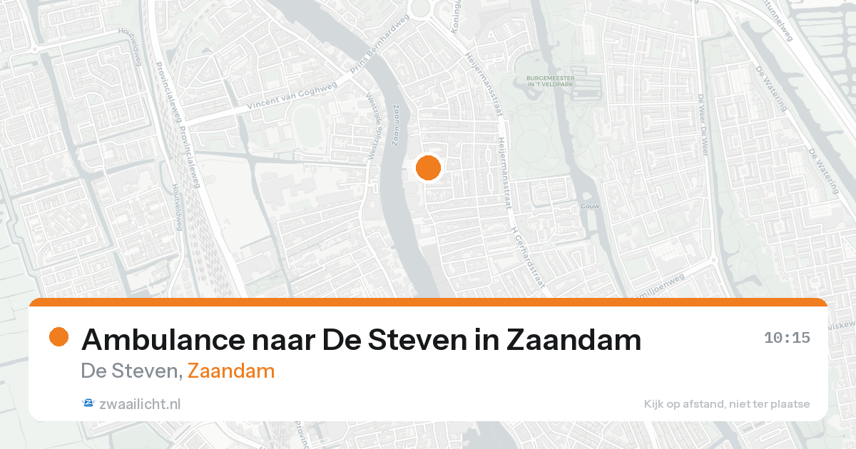 Ambulance naar De Steven in Zaandam — 24 aug 2026