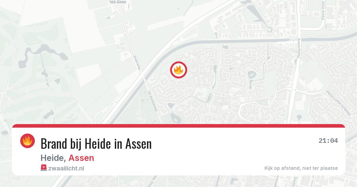 Brand bij Heide in Assen — 25 mei 2026