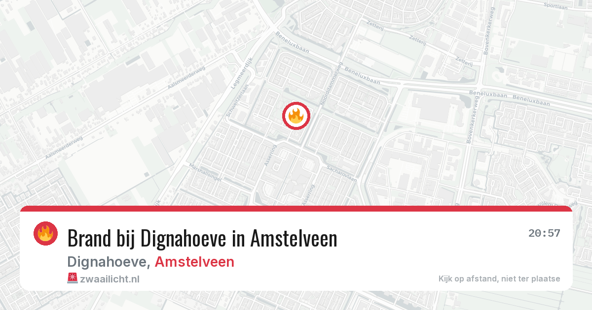 Brand bij Dignahoeve in Amstelveen — 3 mrt 2026