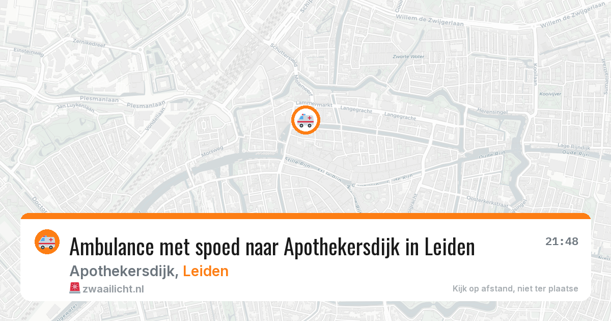 Ambulance met spoed naar Apothekersdijk in Leiden — 7 apr 2026