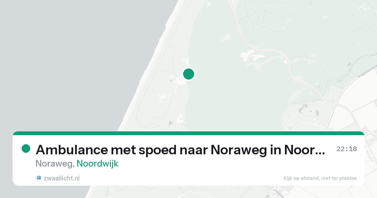 Ambulance met spoed naar Noraweg in Noordwijk — 17 aug 2026