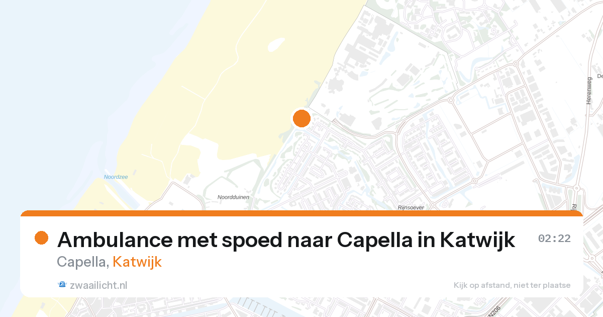 Ambulance met spoed naar Capella in Katwijk — 1 jul 2026