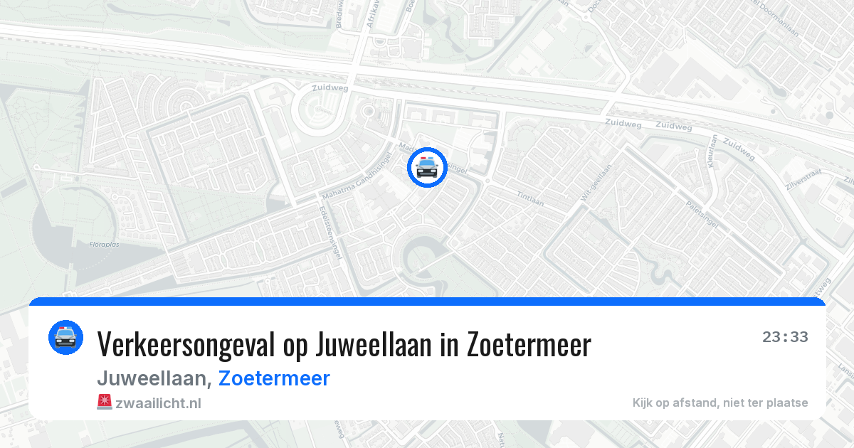 Verkeersongeval op Juweellaan in Zoetermeer — 10 mrt 2026