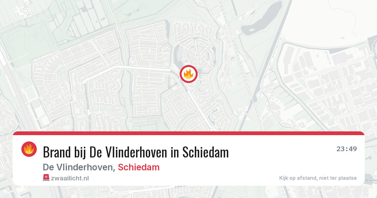 Brand bij De Vlinderhoven in Schiedam — 23 mei 2026