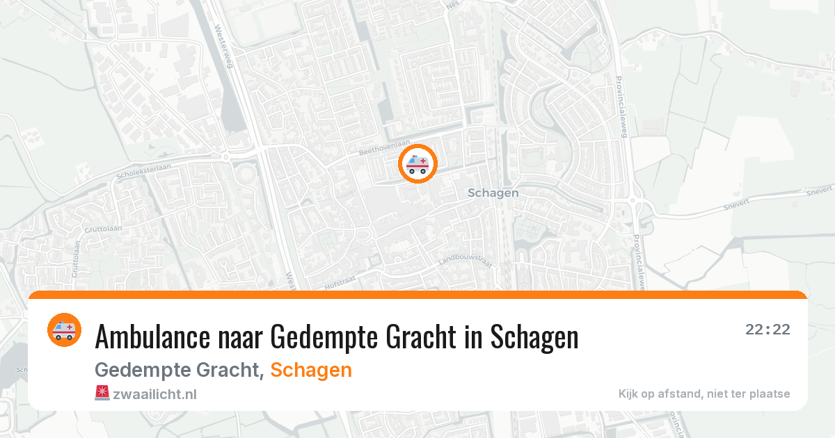 Ambulance naar Gedempte Gracht in Schagen — 1 aug 2026