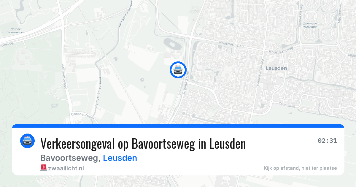 Verkeersongeval op Bavoortseweg in Leusden — 24 mei 2026
