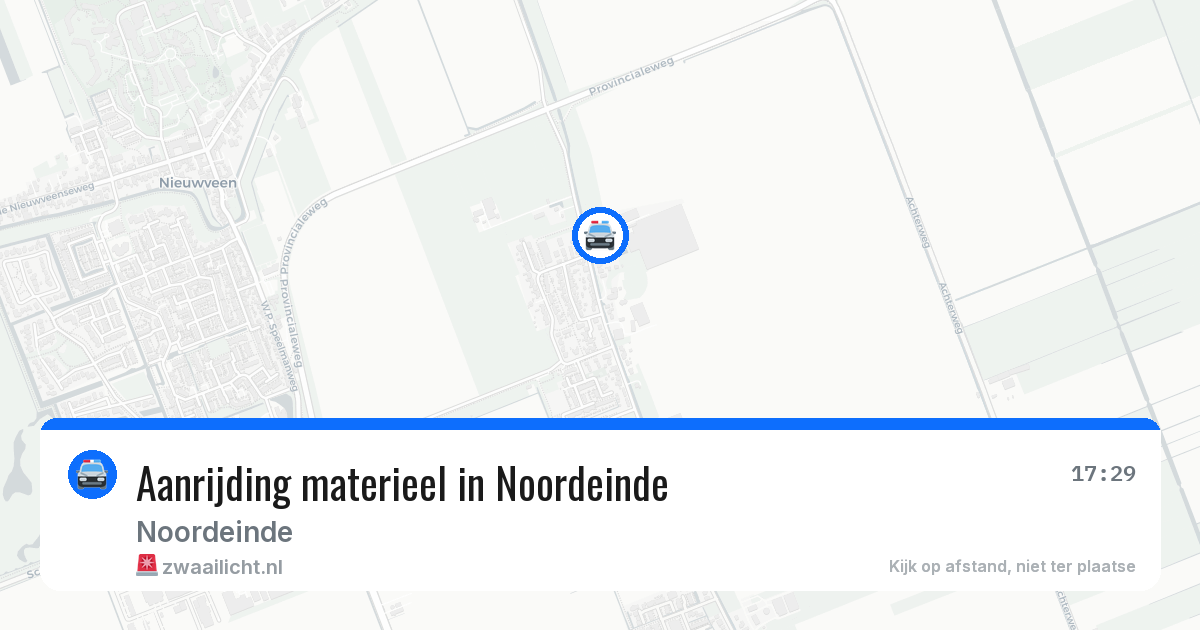 Aanrijding materieel in Noordeinde — 25 jul 2026