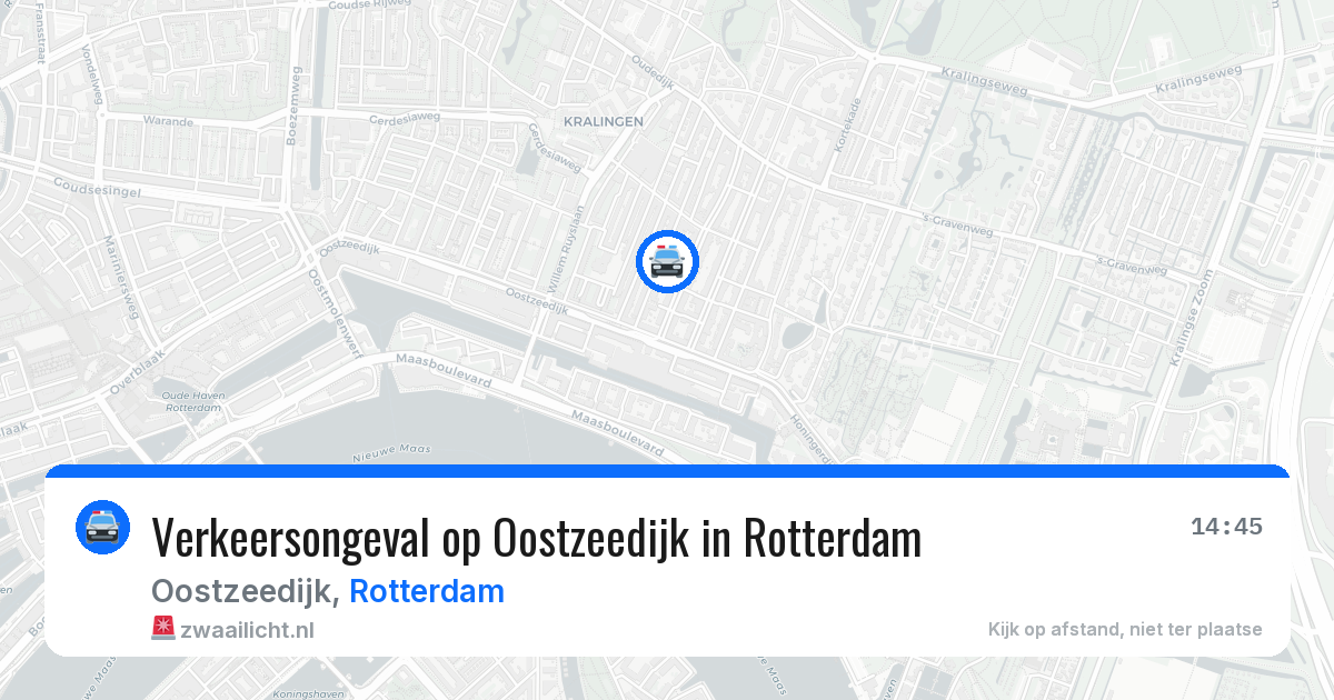 Verkeersongeval op Oostzeedijk in Rotterdam — 27 jul 2026
