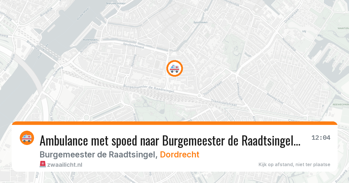 Ambulance met spoed naar Burgemeester de Raadtsingel in Dordrecht — 29 jun 2026
