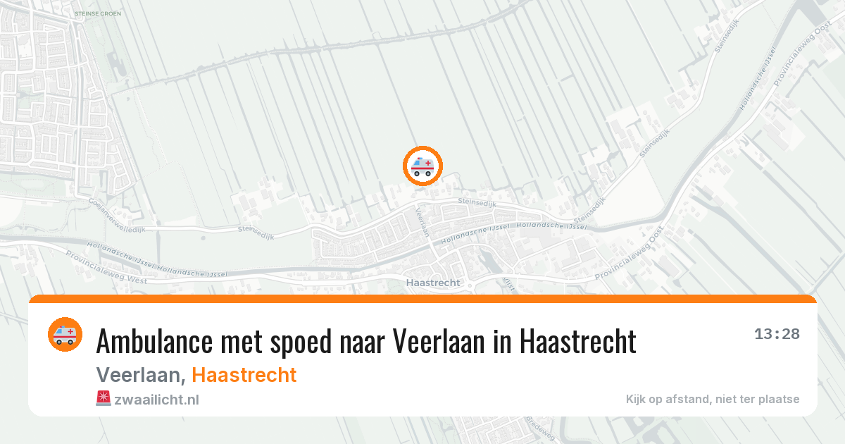 Ambulance met spoed naar Veerlaan in Haastrecht — 19 jun 2026