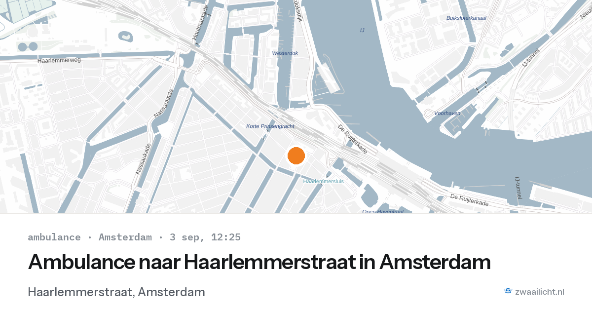 Ambulance naar Haarlemmerstraat in Amsterdam — 3 sep 2026